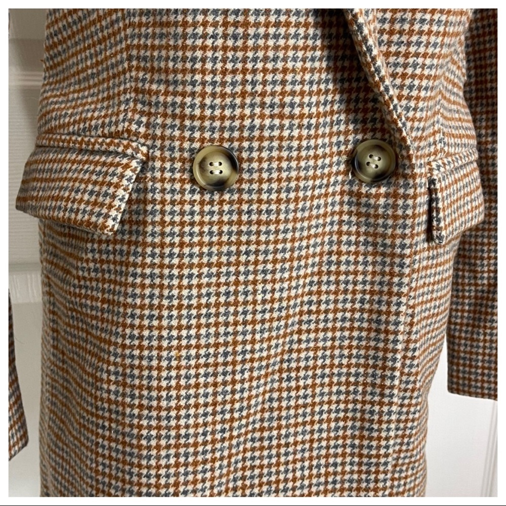 NWT! Moon River Herringbone Double Breasted Jacket with contrast collar - Picture 8 of 16